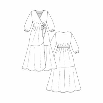 Hali Dress Line Drawing