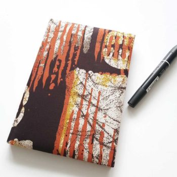Brown and Orange Batik Notebook