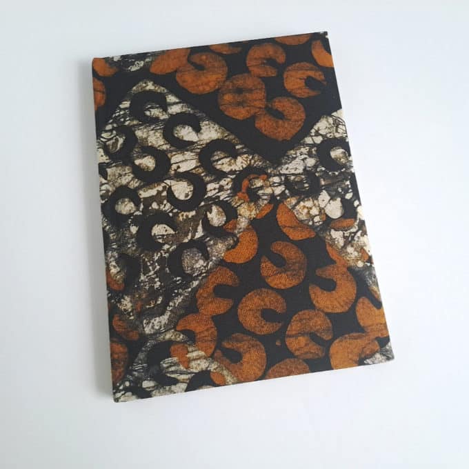 small Brown Batik covered Notebook