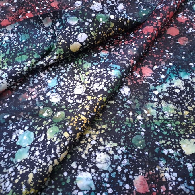 Black adire a colourful and spotted fabric from Nigeria